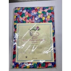 EASTER SPRING FABRIC TABLECLOTH COLLECTION BY ELAINE 52X52 SQUARE